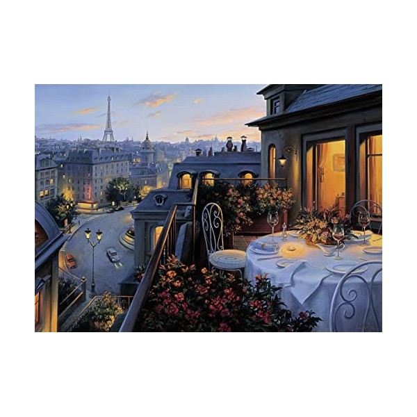 Ravensburger- Heart Puzzle Balcon Parisien 1000 pièces, 19410