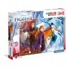 Clementoni Disney Frozen Supercolor Reine des Neiges 2-24 pièces Maxi-Puzzle Enfant-fabriqué en Italie, 3 Ans et Plus, 28510,