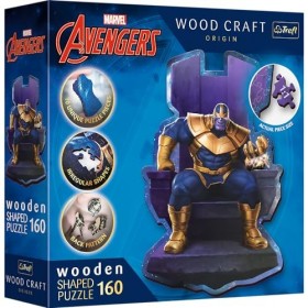 Trefl- Wood Craft Marvel Avengers Puzzle en Bois Contour, 20184, Multicolores