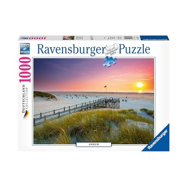 Ravensburger- Puzzle Coucher Soleil sur Amrum 1000 pièces, 19877