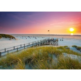 Ravensburger- Puzzle Coucher Soleil sur Amrum 1000 pièces, 19877