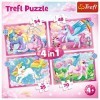 Trefl Puzzles de 35 à 70 pièces : 4 Puzzles : Licornes et Magie