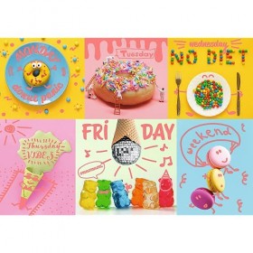 Trefl Douce Semaine 1000 Pièces Neon Ligne de Couleur Qualité Premium pour Adultes et Enfants à partir de 12 Ans Puzzle, TR10