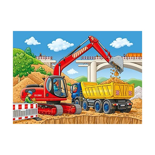 Ravensburger- Meine Baustelle 12 Puzzles en Plastique, 05073, Multicolore