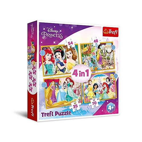 Trefl 4w1 SzczĂÄšliwy dzieÄš/Disney Princess 34385 [Puzzle]