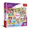 Trefl 4w1 SzczĂÄšliwy dzieÄš/Disney Princess 34385 [Puzzle]