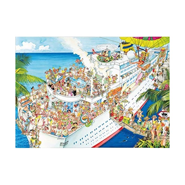 King- Comic Cartoon Cruise Puzzle 1000 pièces, 55888, Pleine Couleur, 68x49 cm