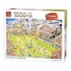 King- Puzzle 1000 pièces de Dessin animé de Football pcs, 5546, Multicolore