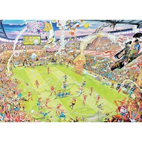 King- Puzzle 1000 pièces de Dessin animé de Football pcs, 5546, Multicolore