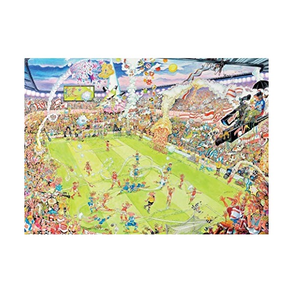 King- Puzzle 1000 pièces de Dessin animé de Football pcs, 5546, Multicolore