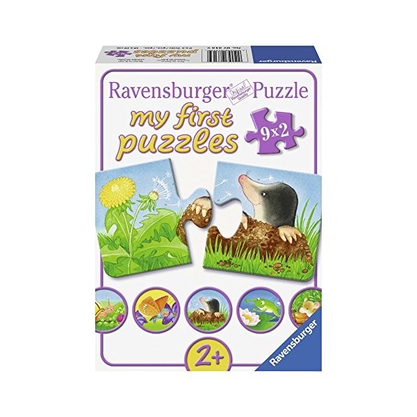 Ravensburger - 07313 - Mes Premiers Puzzles - Animaux dans Le Jardin - 9 x 2 Pièces