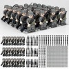 auMIN SWAT – Lot de 24 mini blocs de construction militaires, figurines de soldats allemands avec plaques de base, accessoire