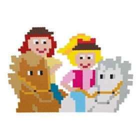 Schmidt Spiele 46116 Jixelz, Bibi & Tina 1500 pièces, 5 Motifs, Kits de Bricolage pour Enfants, Puzzles pour Enfants