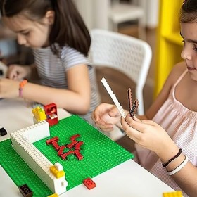 LUFEIS Lot de 6 Plaques de Base Classiques, Briques Classiques avec Séparateur de Pierres, Mutlicolore Plaque de Base pour Je