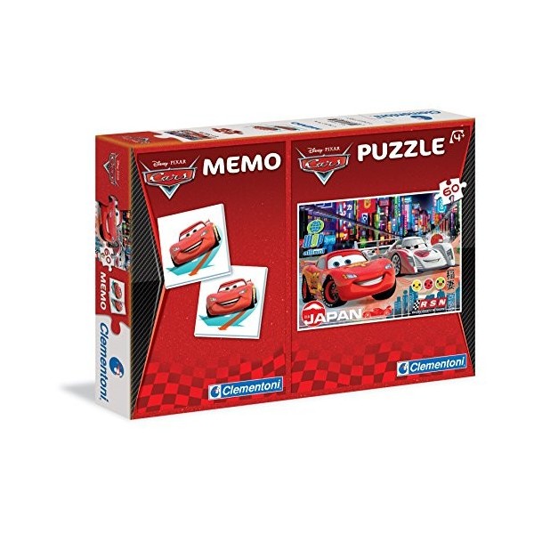 Clementoni - 7902-Puzzle 60p Cars 2 + mémo-Puzzles