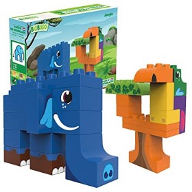 BiOBUDDi BB-0106 Jeux de Construction Faune de la Jungle. compatible avec autres marques, fabriqué de BIO – plastique