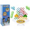 Funmo Tetris Tower, Blocs de Construction de Jouets Equilibre Tetris, Jeu dempilage en Tetris, Jouets déquilibrage pour Enf