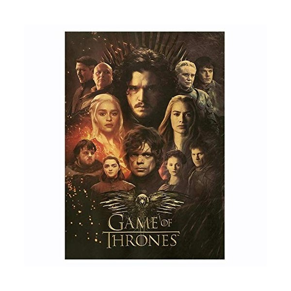 FPRW 1000 pièces Puzzles pour Adultes, Game of Thrones Movie Jigsaw, Puzzle Sets for Family, Jeux éducatifs, Cadeau intéressa