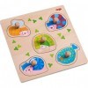 HABA- Puzzle Animaux Multicolores, 304589