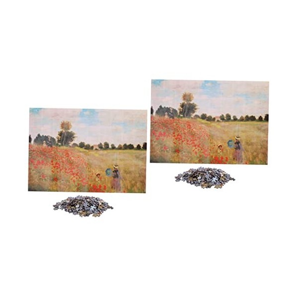 Toyvian 1 Ensemble 1000 Pièces Puzzle Adultes Célèbres Puzzles De Peinture Jeu De Puzzle Paysage Casse-tête De Village Célèbr