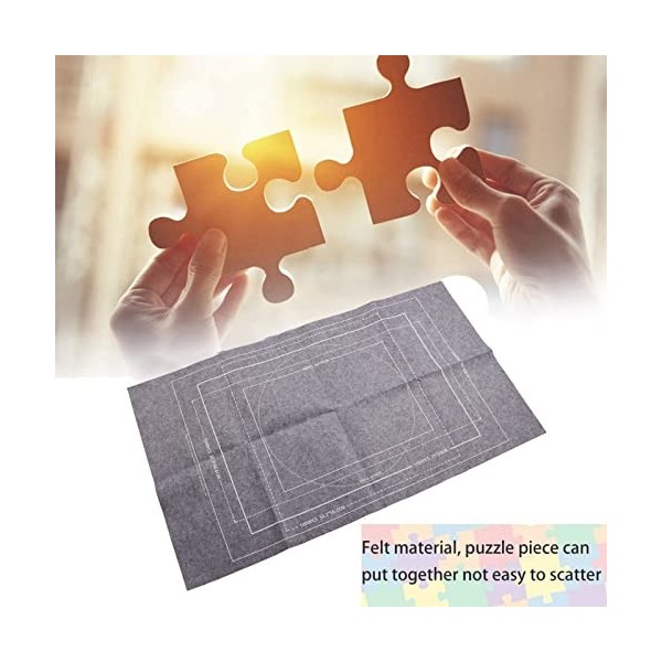 Tapis De Puzzle, Tapis De Rangement De Puzzle, Tapis De Puzzle Gris 26 * 46 Pouces, Couverture De Rangement De Puzzle Enroula