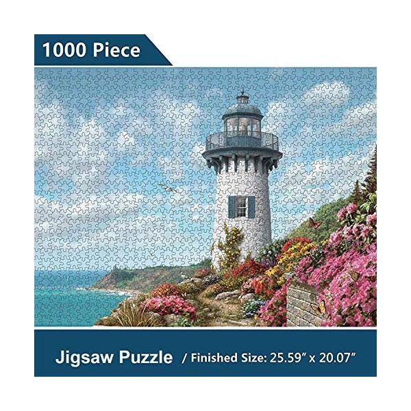 TsoLay 1000 PièCes Puzzles pour Les Adultes et des, Scie Sauteuse Intellectuel ÉDucatif Difficile et Difficile/Phare