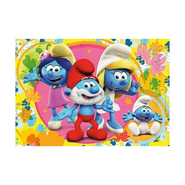 Clementoni- Puzzle Pitufos 104pzs Does Not Apply The Smurfs Supercolor Smurfs-104 pièces, 6 Ans Enfant Dessin animé-fabriqué 