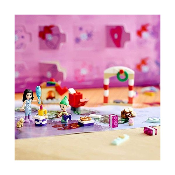 LEGO 41420 Friends Le Calendrier de l’Avent Friends 2020 Jeu de Construction de Noël incluant Les Personnages dEmma, des Elf