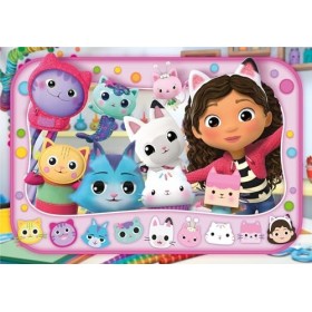 Clementoni Supercolor Gabbys Dollhouse – 60 Maxi pièces Enfants 4 Ans, Puzzle Dessins animés, fabriqué en Italie, 26598, Mul