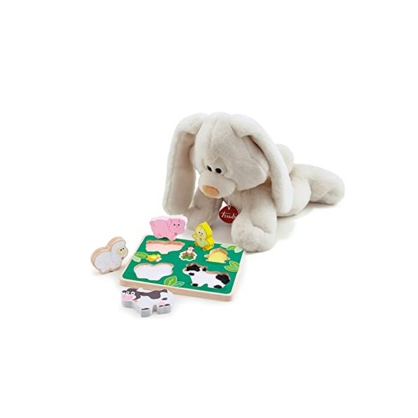 Trudi- Animal Sevi 88032-Puzzle Tactile Ferme, 88032, Multicouleurs