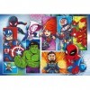 Clementoni- Puzzle Maxi Superhero 24pzs Marvel Other, 24208, Multicolore, One Size