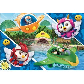 Clementoni- Top Wing Supercolor Wing-24 pièces Maxi-Puzzle Enfant-fabriqué en Italie, 3 Ans et Plus, 28514, Multicolore