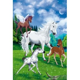 Schmidt - 55497 - Puzzle - Bella et Les Poulains - 100 Pièces