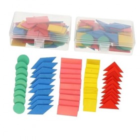 ibasenice 2 Ensembles Aides pédagogiques pour Les énigmes mathématiques Puzzles en Bois Blocs de Tangram en Bois Jouet Ensemb