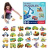 Esncddym Puzzle pour tout-petits, puzzles préscolaires, Puzzles de fruits et légumes, Puzzles Montessori pour filles et garço