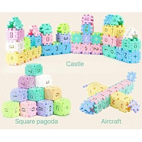 ITODA 110pcs Jeu de Construction en Plastique Bloc de Construction Numérique DIY Jeu Educatif Créatif Jouets dapprentissage 