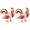 Yardwe 2 Ensembles Puzzle Coq en Bois Puzzle De Pâques Casse-tête Mécanique Figurines De Puzzle en Bois Jouet Puzzle Animal C