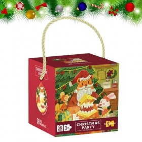 Fukamou Puzzle sur Le thème de Noël, Puzzle de Dessin animé pour de 4 à 10 Ans, Jouets de pré-Maternelle pour Centre déducat