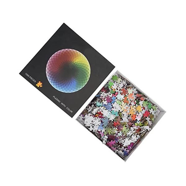 Shanrya Puzzle de Mille Couleurs, Formes irrégulières Puzzle Photo géométrique à 24 Couleurs pour Le soulagement du Stress