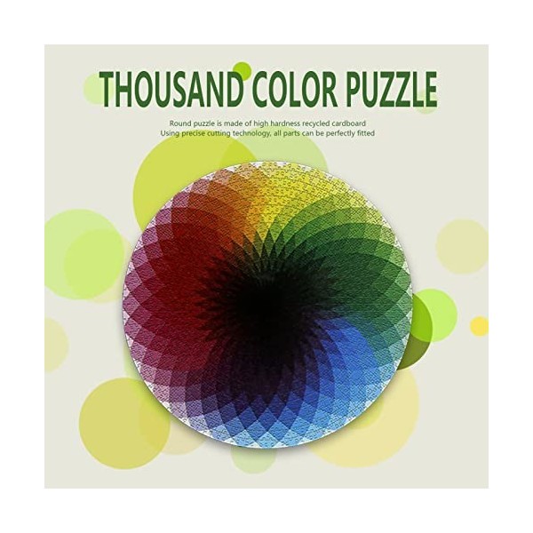 Shanrya Puzzle de Mille Couleurs, Formes irrégulières Puzzle Photo géométrique à 24 Couleurs pour Le soulagement du Stress