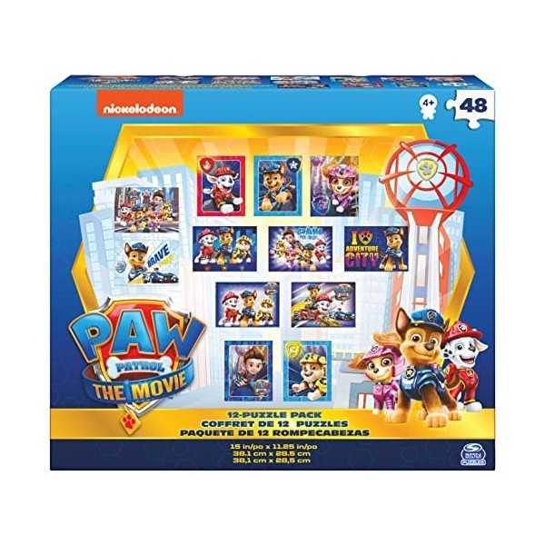 Spin Master Games Puzzle Paw Patrol 12 en 1, 6041049, Multicolore