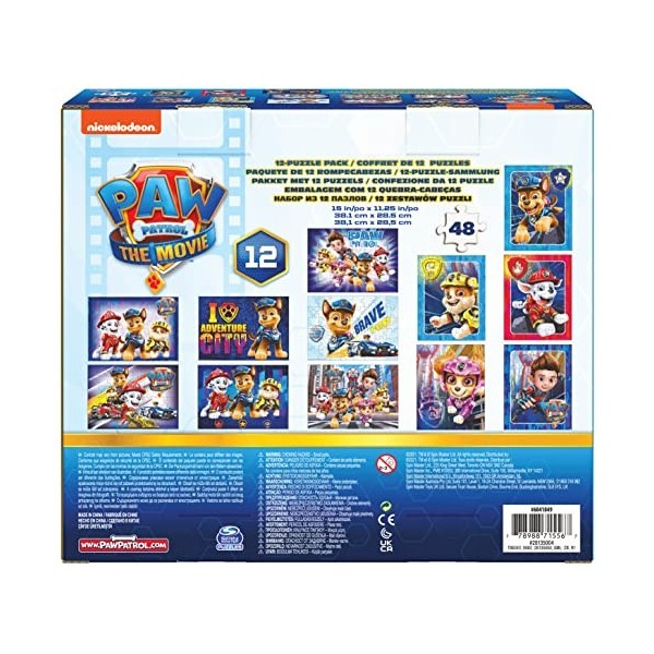 Spin Master Games Puzzle Paw Patrol 12 en 1, 6041049, Multicolore