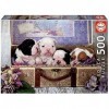 Educa - Puzzle de 500 pièces pour Enfants et Adultes. Chiots. Mesure: 48 x 34 cm. Comprend Fix Puzzle Tail pour laccrocher U