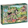 Jumbo- Spring Garden Birds Puzzle, 11280, Multicolore