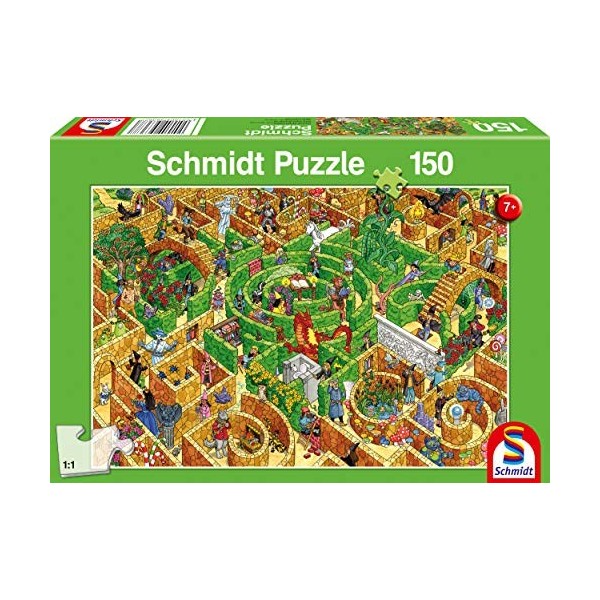 Schmidt Spiele- Labyrinthe, Puzzle pour Enfants de 150 pièces, 56367, Coloré