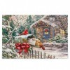 Puzzle dhiver cardnal oiseau rouge poinsettia fleur arbre de Noël 500 pièces puzzles éducatifs intellectuels décompressant j