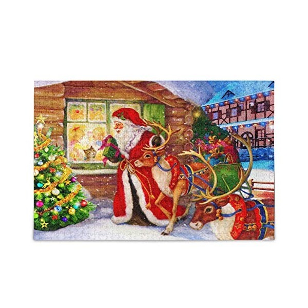 Puzzle arbre de Noël Père Noël 500 pièces - Puzzle éducatif intellectuel décompressant amusant pour enfants et adultes - Déco