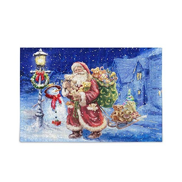 Puzzle arbre de Noël Père Noël 500 pièces Puzzle éducatif intellectuel décompressant Jeu amusant pour enfants et adultes Déco