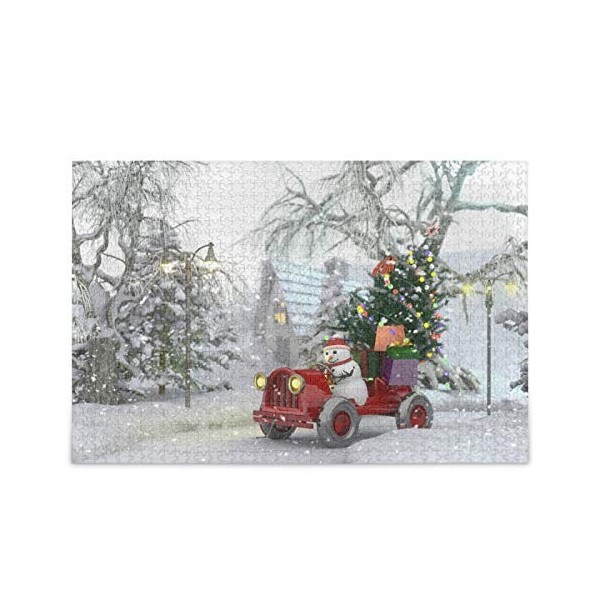 Puzzle 3D de Noël bonhomme de neige camion arbre de Noël 500 pièces puzzle éducatif intellectuel décompressant jeu amusant po