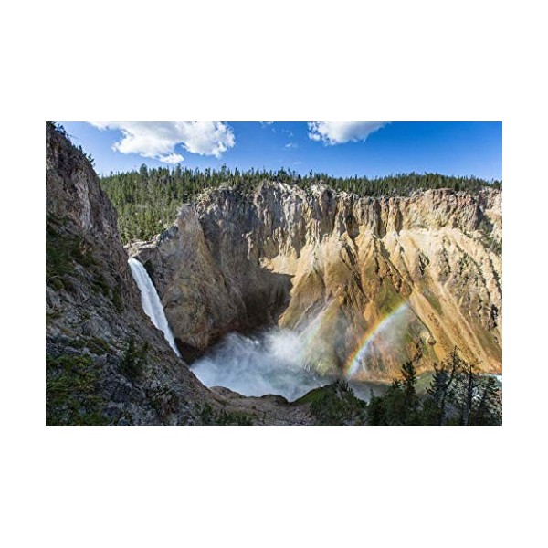 Challenge Puzzle de 500 pièces pour enfants et adultes Cascade arc-en-ciel Paysage épais Chaque pièce est unique, puzzle avec